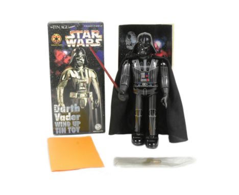 Tinplate Toys - a vintage Japanese Star Wars 'Darth Vader' wind-up tin toy robot by Osaka Toy Institute 1997. Featuring walki