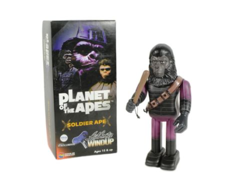 Tinplate Toys - a Japanese, Medicom Toy, Planet of The Apes wind-up robot, featuring the character Soldier Ape. Tested and in