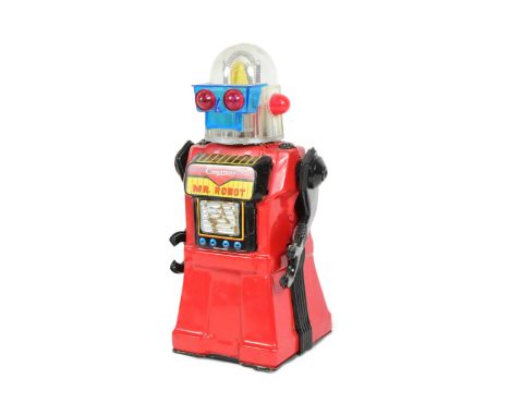 Tinplate Toys - a vintage Japanese Cragstans Mr. Robot. Featuring a tinplate body and a plastic head. Tested and not in worki