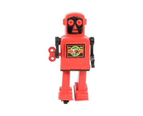 Retro Toys - a vintage 1960s Japanese KO Yoshiya Venus Robot, featuring plastic body and wind-up walking action. Tested and i