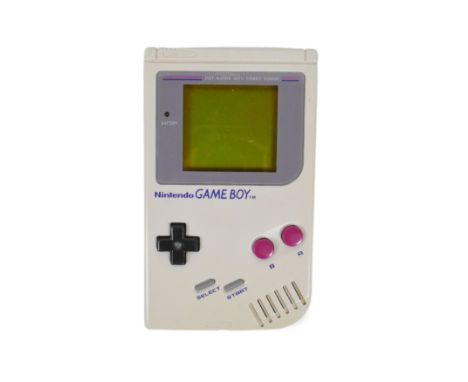 Nintendo - Game Boy - an original vintage Nintendo made Gameboy handheld games console, along with a 'Tetris' game cartridge.