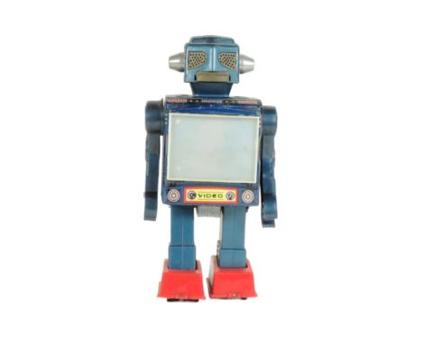 Tinplate Toys - a vintage Japanese SH Horikawa Video Robot. Tested and not in working order. Unboxed. Measuring approx. 24cm 