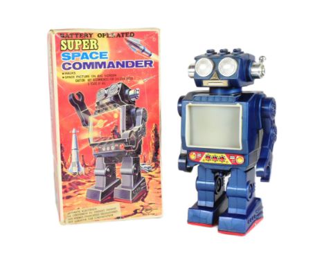 Retro Toys - a Japanese SH Horikawa Super Space Commander robot, featuring walking action and a rotating space picture on the