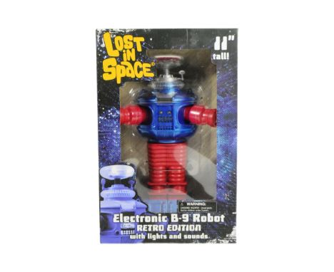 Lost in Space - a vintage Diamond Select Toys Electronic B-9 Robot, retro edition, with lights and sounds. Based on the class