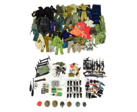 Action Man - a LARGE collection of vintage Palitoy Action Man playset uniform clothing and accessories. Uniforms to include; 