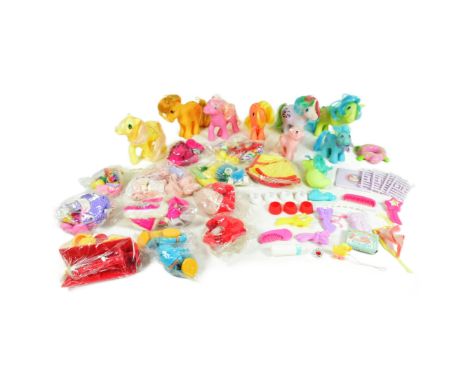 My Little Pony - a collection of vintage First Generation Hasbro made My Little Pony playset action figures along with a sele