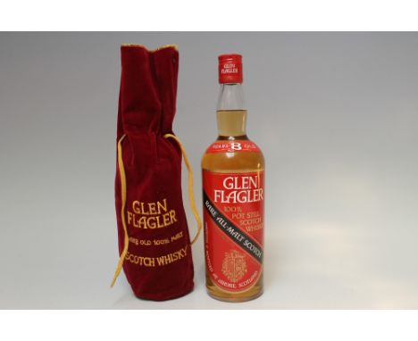 1 BOTTLE OF GLEN FLAGLER 8 YEAR OLD RARE ALL MALT SCOTCH WHISKY IN AN EMBROIDERED DRAW STRING BAG
Buyers - for shipping prici