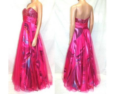 Dancing Queen Fuchsia Pink Prom/Ball Gown, labelled size M 