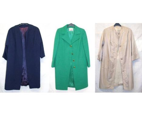 Ladies Vintage Coats: Dannimac beige raincoat, Harella green & Unnamed blue (3) 