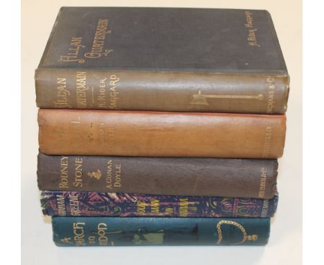 FIRST EDITION NOVELS to include H. Rider Haggard - 'Allan Quatermain' 1887, A. Conan Doyle - 'Sir Nigel' 1906, 'Rodney Stone 