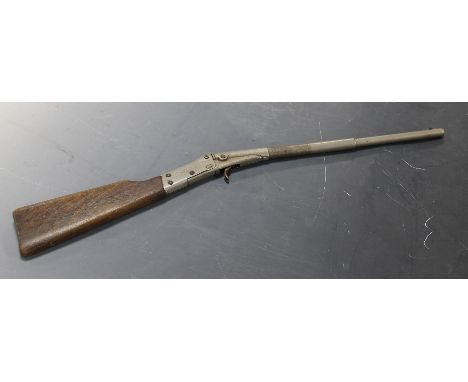 A VINTAGE HAENEL WOODEN HANDLED POP GUN A/F
