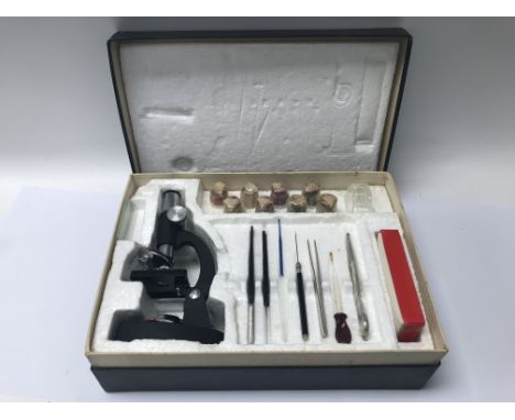 A boxed Skybolt students microscope laboratory kit - NO RESERVE