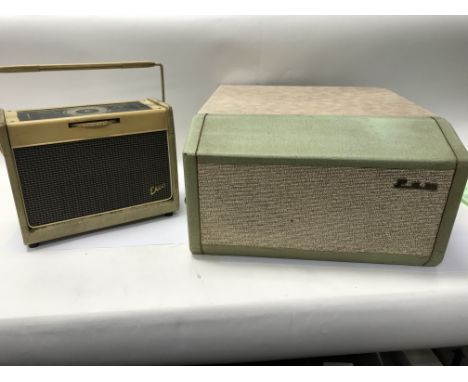 A vintage Ekco radio player and a Pam portable record player - NO RESERVE