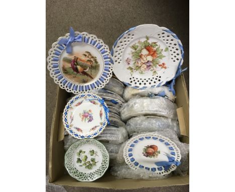 A collection of ceramic ribbon plates