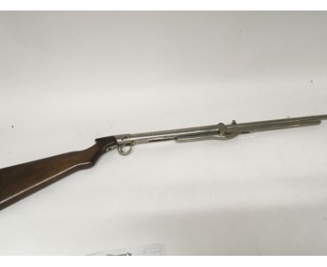 A Vintage BSA Nickel plated under-leaver air gun  .22 serial number S7771