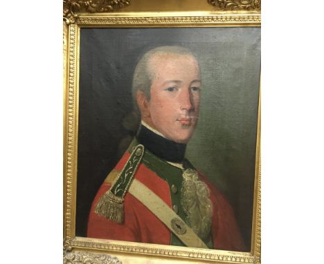 A 19th century Gilt framed  portrait Depicting a captain in uniform.40 cm by 50 cm