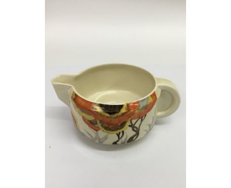 A Clarice Cliff 'Rhodanthe' pattern large jug.Approx 8cm high.