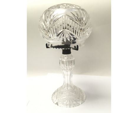 A Quality cut glass table lamp height 35cm.