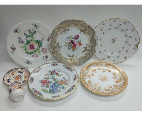 A collection of 19th century English ceramics including Minton, Copeland &amp; Garrett, Hilditch, Hicks &amp; Meigh, Spode an