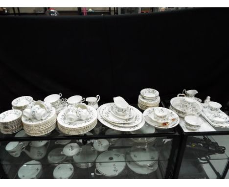 Royal Albert - a quantity of approx 111 pieces of  Royal Albert tableware in the Brigadoon pattern comprising plates, saucers