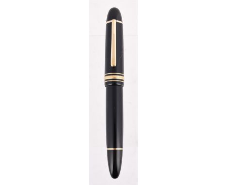 
	
		MONTBLANC, MEISTERST&#220;CK, 149, A BLACK FOUNTAIN PEN 
		Cap and Barrel: With black resin cap and barrel, gilt clip an