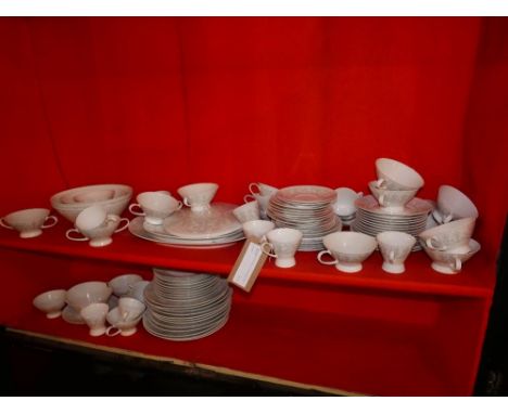 A Rosenthal dinner service, with silvered floral printed pattern (qty) 