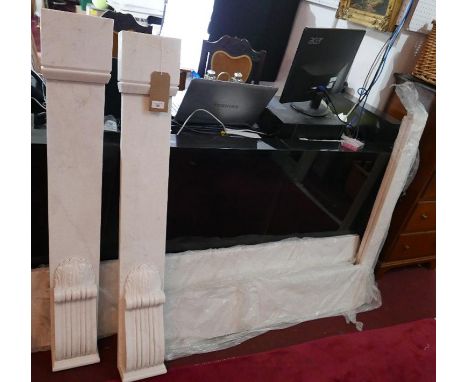 A 20th century marble fire surround 