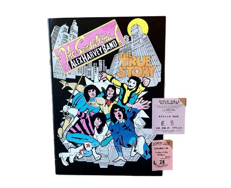 ‘The Sensational Alex Harvey Band’ : ‘The True Story’ comic book concert /gig programme from their rock metal tour.  In fanta
