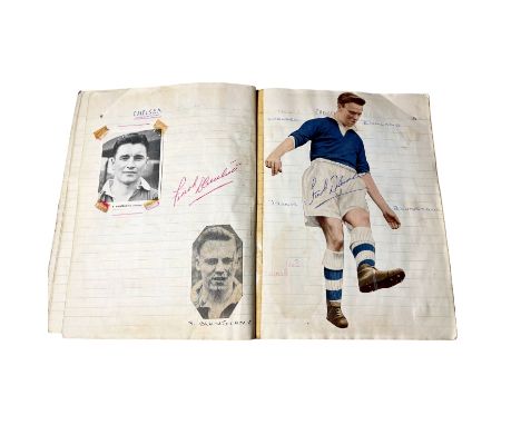 A 1950s / 1960s football autograph book containing hundreds of autographs / signatures of football stars such as Stanley Matt