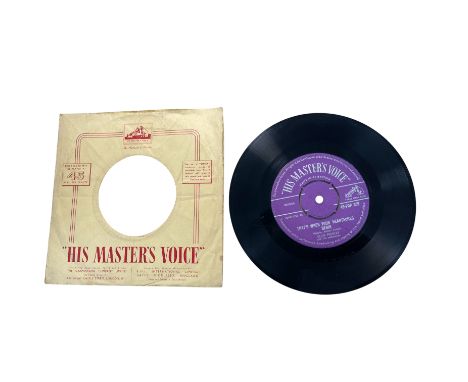 A rare HMV 7” vinyl rock n roll record single by Elvis Presley of ‘All Shook Up’, 40 5POP359 on plum label. also features ‘Th