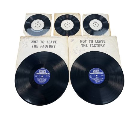 A rare circa 1968/late 1960's collection of ‘Rolling Stones’ vinyl record test pressings on LP & single. One unidentified tes