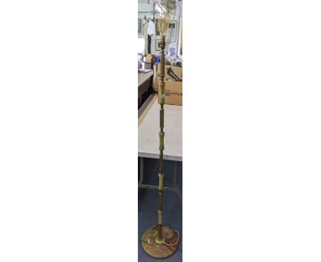A vintage onyx and brass standard lamp, 150cm highLocation: 