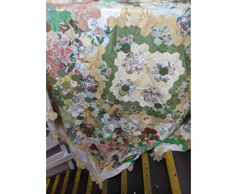 A vintage patch work bedspread 252 x 248 cmsLocation: 