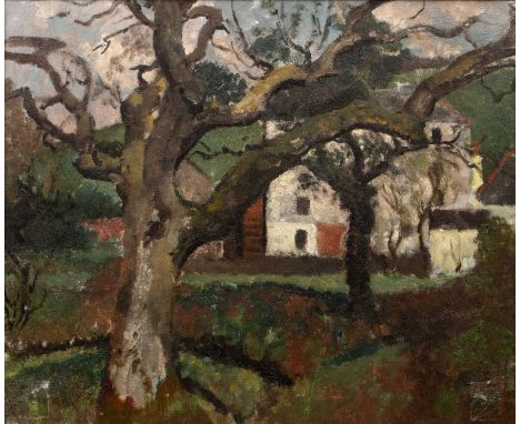 Nigel Ramsey Newton (1903-1976)'Untitled house in the wood', oil on canvas, unsigned, 49cm x 59cmProvenance:The collection of