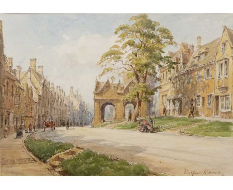 Wilfrid Rene Wood (1888-1976)'Chipping Campden high street', watercolour, signed and dated '34 lower right, 27cm x 39cmProven