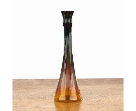 Louis Comfort Tiffany (1848-1933)glass vase, signed and numbered 'L. C. T K1562' to the base, with original paper label, 19cm