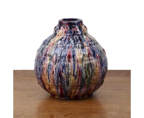 Louis Gueule at Elge pottery vase with mottled glaze, marked to the base, 21.5cm highProvenance:The collection of Paul Whitfi