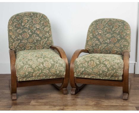 J.P. Hully for P.E Gane of Bristol after Marcel Breuer (1902-1981)Near pair of 'Famulus' chairs, oak frames, label to the und