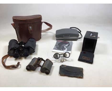 An early twentieth century pair of French Mars foldable Opera glasses with original pouch (in Need of repair) togehtger with 