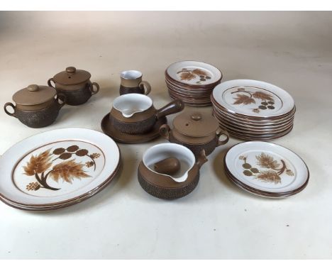 A part dinner set of vintage Denby Cotswold. 