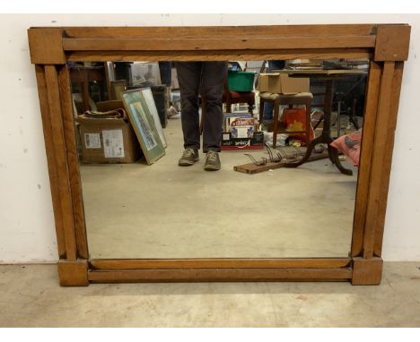 A oak framed early 20th century mirror.  W:111cm x H:86cm