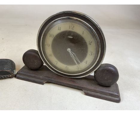 A Smiths 20th century mantle clock also with a Metamec mantle clock. W:38cm x D:8cm x H:15cm