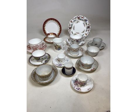 A collection of Royal Worcester coffee cans, cabinet cups and others 
