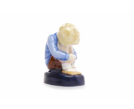 ROYAL WORCESTER FIGURE OF 'SLEEPY BOY' modelled by Margaret Cane, printed and painted marks, 8cm high