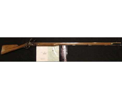 Musket: An outstanding replica of a Brown Bess Musket. One of a limited edition of 100 and numbered 'No. 008'. The musket was