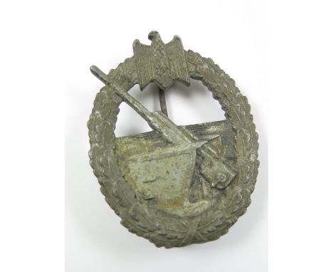 German Army Flak badge, zinc later war type, VF