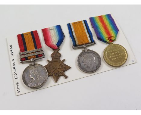 QSA with bars CC/SA02 (7618 Pte H Edwards L.N.Lanc Regt) served with 3rd Vol Co, and 1915 Star Trio (779 Pte H Edwards K. Edw