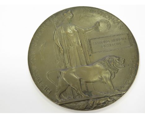 WW1 officers memorial plaque to Captain Harold Robert Claton, Lancashire Fusiliers, K in A 4-6-1915 buried twelve tree copse 