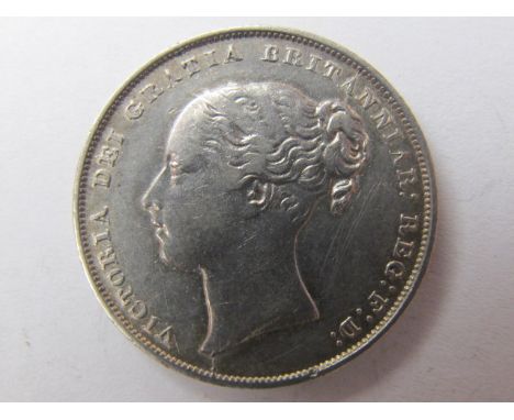 Shilling 1855 nEF light scratches obverse field