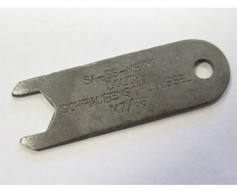 German dagger spanner for securing the top nut on SA, SS and NSFK daggers  